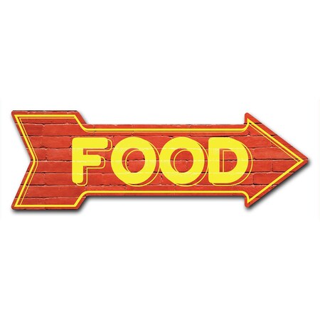 Signmission Food Arrow Decal Funny Home Decor 18in Wide D-A-999862